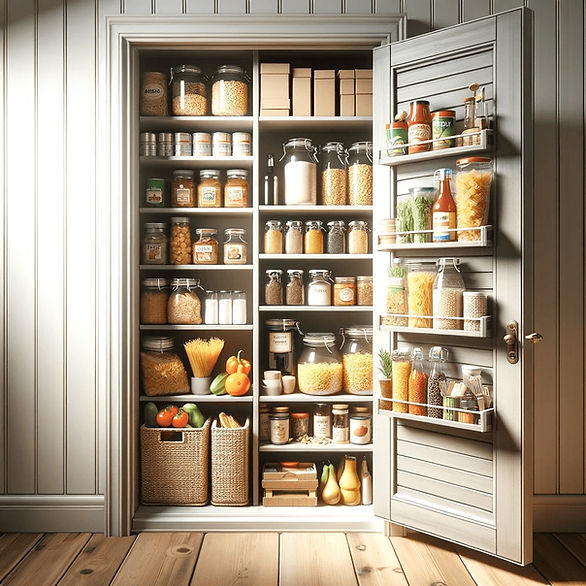 small organized pantry