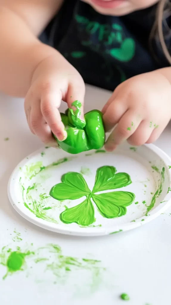 toddler st. patrick's day activities,crafts scraft pepper stampiongi