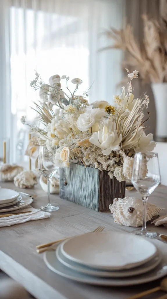 Bright Easter tablescape with fresh florals, soft linens, and charming seasonal accents.