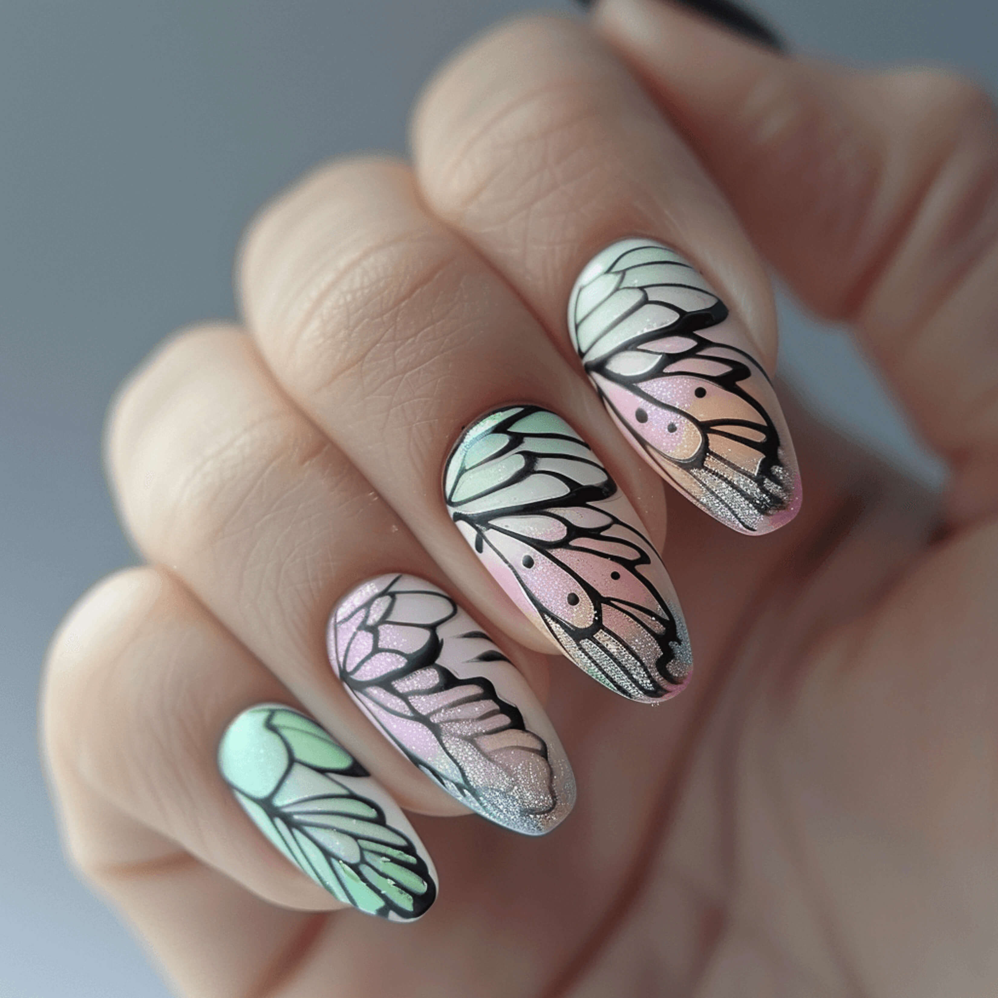 butterfly wings nails