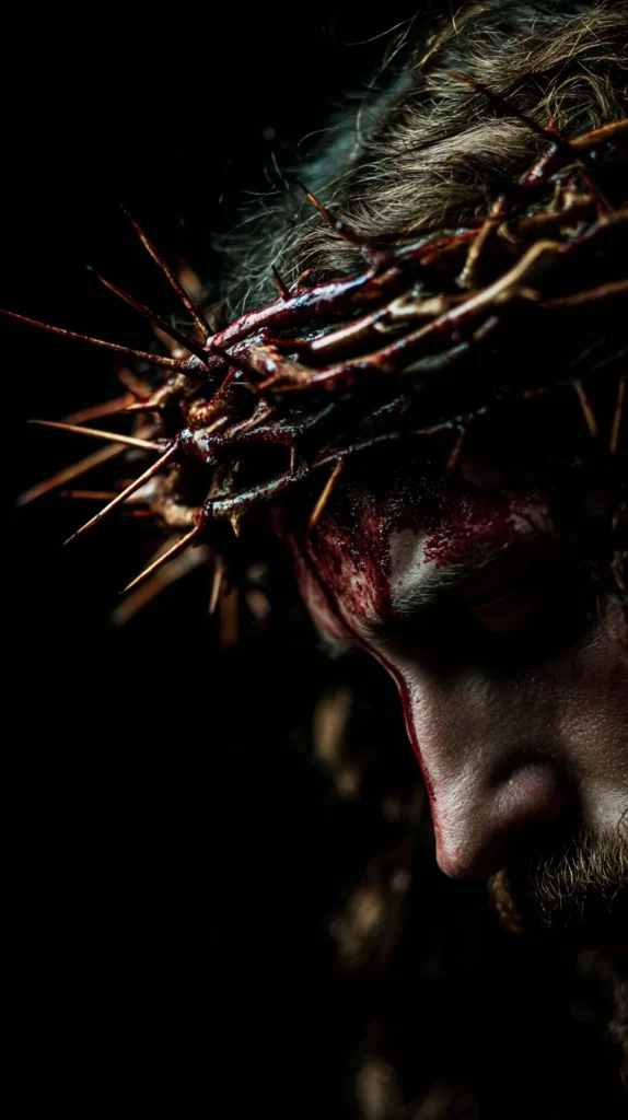 Jesus with a crown of thorns