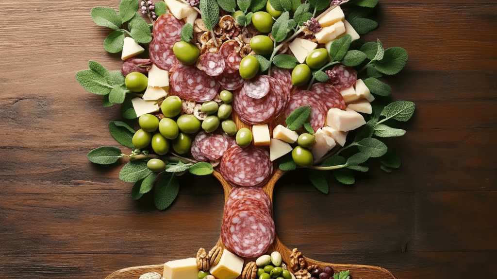 small tree charcuterie board