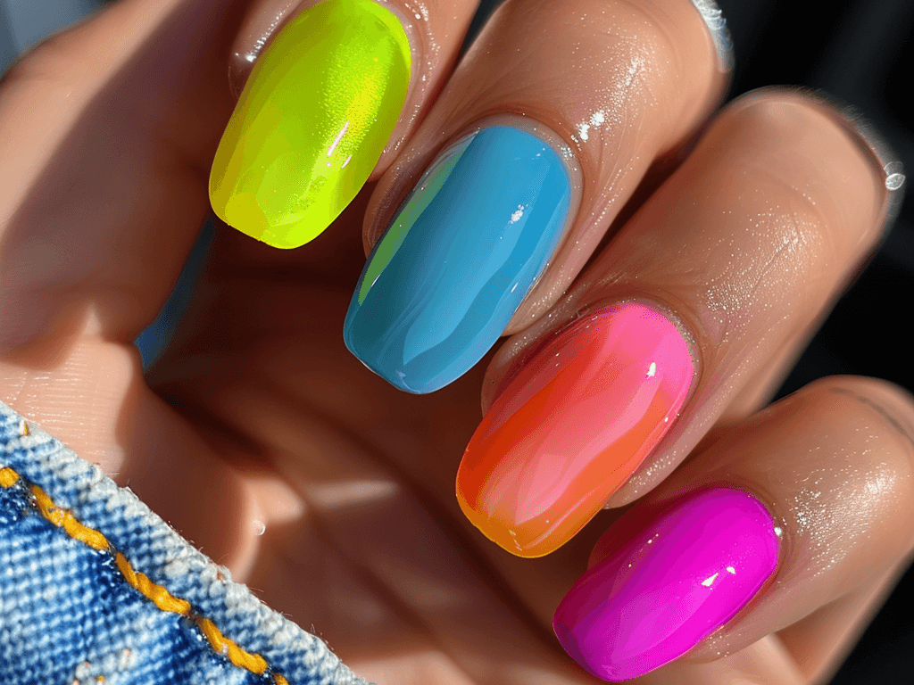 bold neon nails