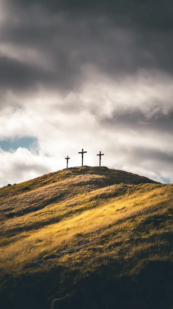 three crosses on the hill