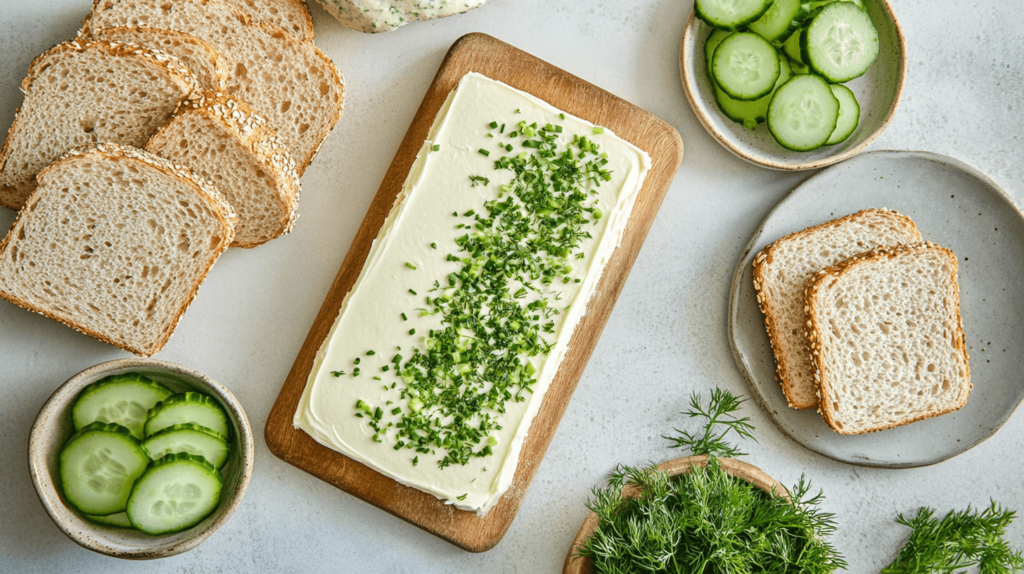 butter board with chives