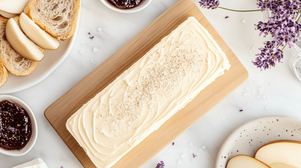 butter board with salt