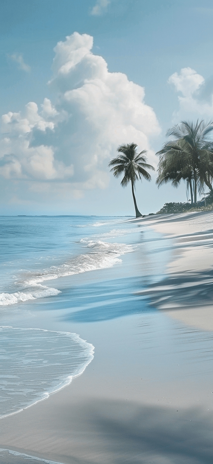 beach with palm trees