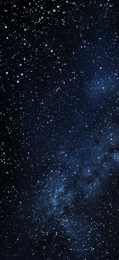 Starry Night Sky: A wallpaper showing a clear night sky filled with stars, emphasizing the Earth's place in the vast universe.