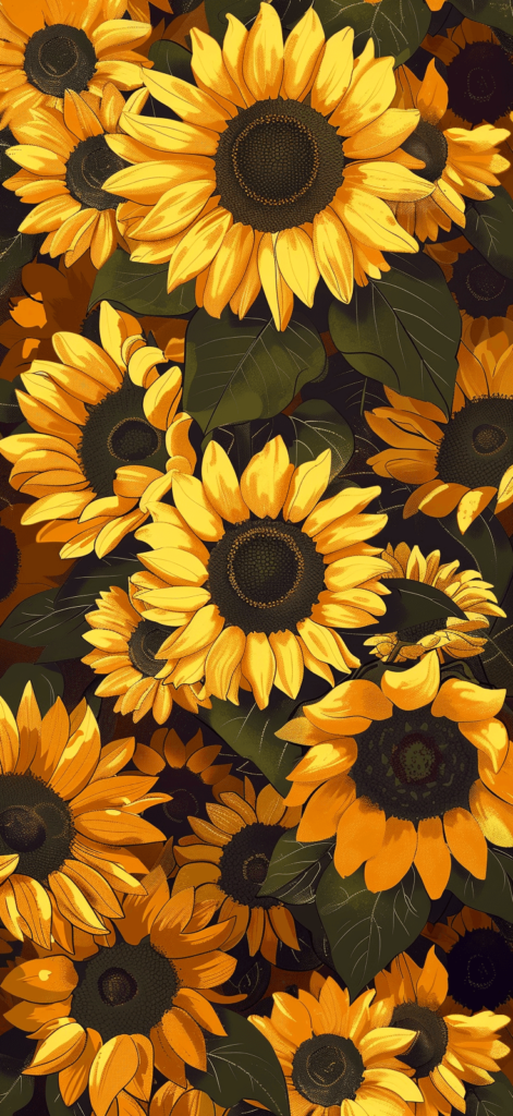 artistic sunflower closeup