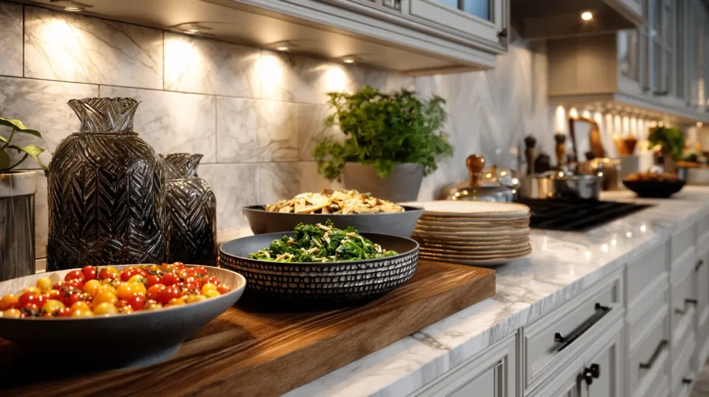 food in the kitchen