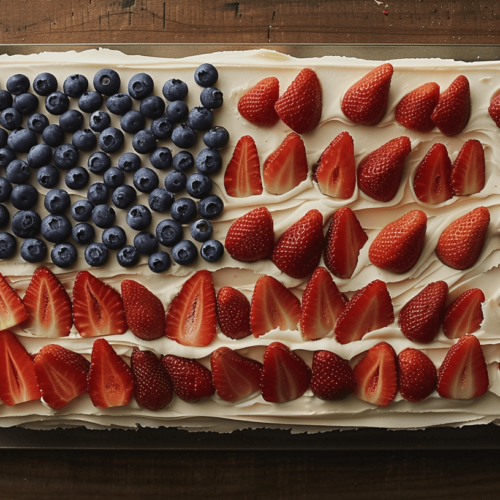 flag cake; 4th of July desserts