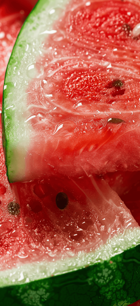 A close-up of a refreshing slice of watermelon. Summer background iPhone images. 