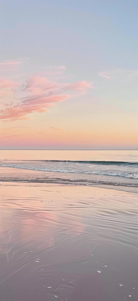 sunset waves at the beach
