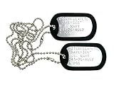 MAVERICK Top Gun Stainless Steel Military Dog Tag Set Halloween Costume Prop