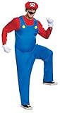 Disguise Mens Mario Costume, Official Super And Hat Adult Sized, Mario, S (28-30)