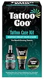 Tattoo Goo Aftercare Kit Includes Antimicrobial Soap, Balm, and Lotion, Tattoo Care for Color Enhancement + Quick Healing - Vegan, Cruelty-Free, Petroleum-Free (3 Piece Set)