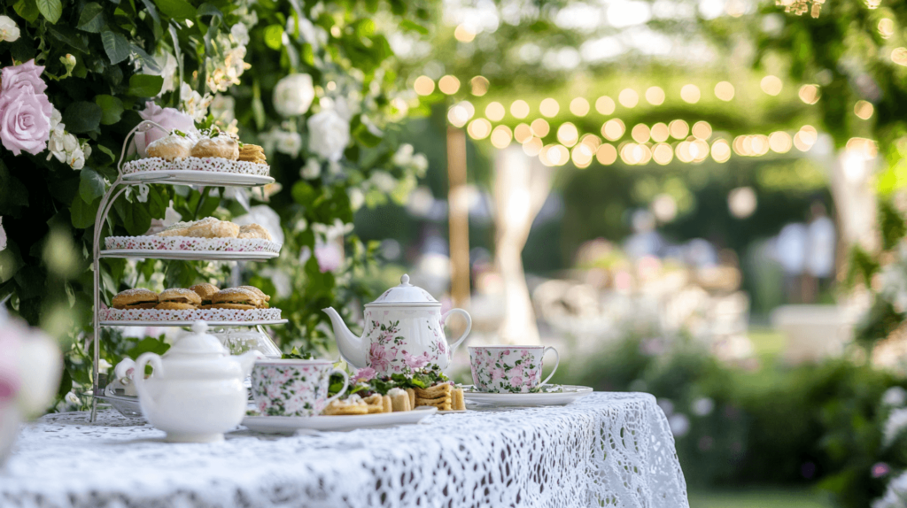 tea party food setup