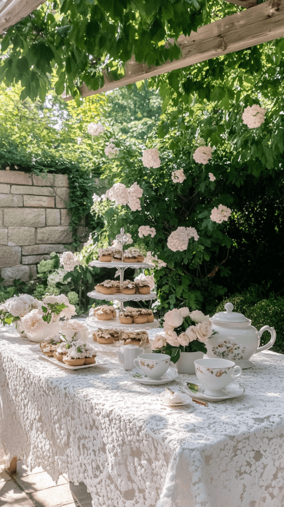 set-up outside for an outdoor party