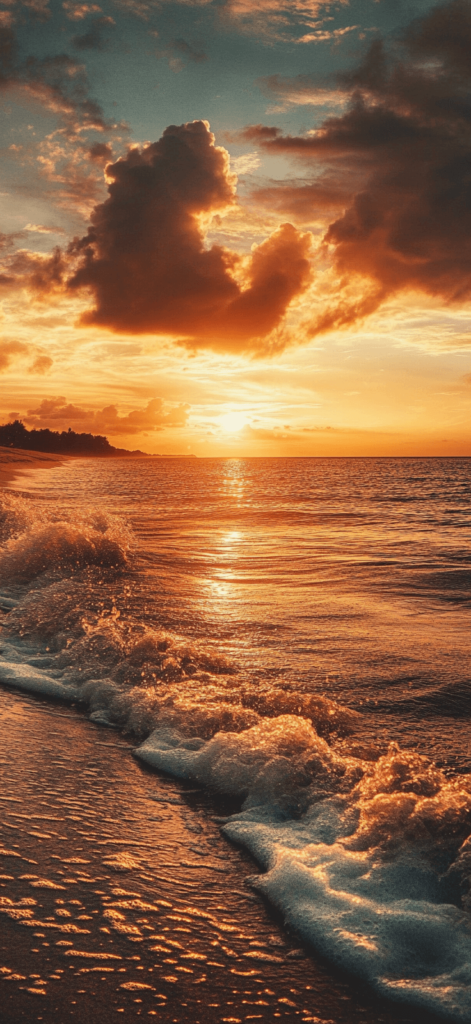 sunset on the ocean