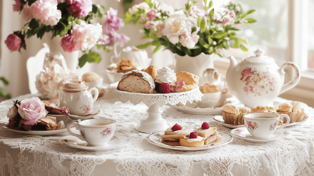 tea party food set up