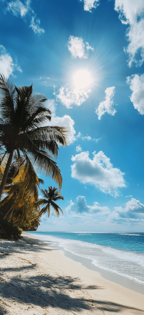 bright sunny beach