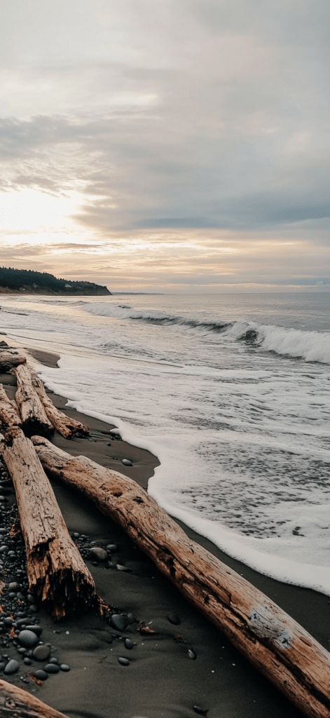 driftwood on the beach