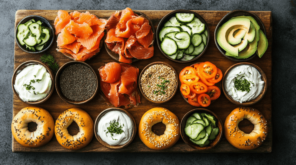 family brunch bagel bar ideas