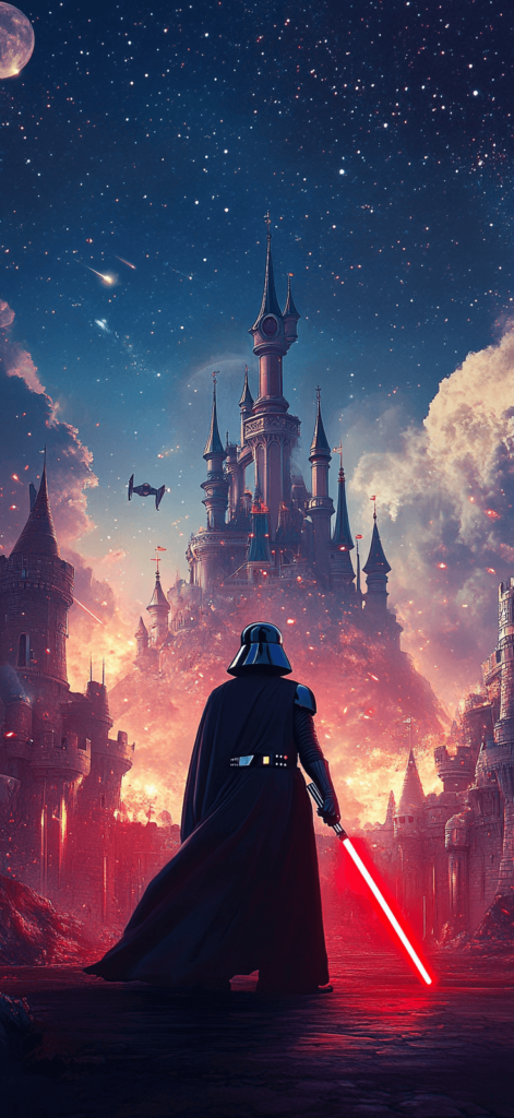 star wars, darth vadar, castle; Disney wallpaper