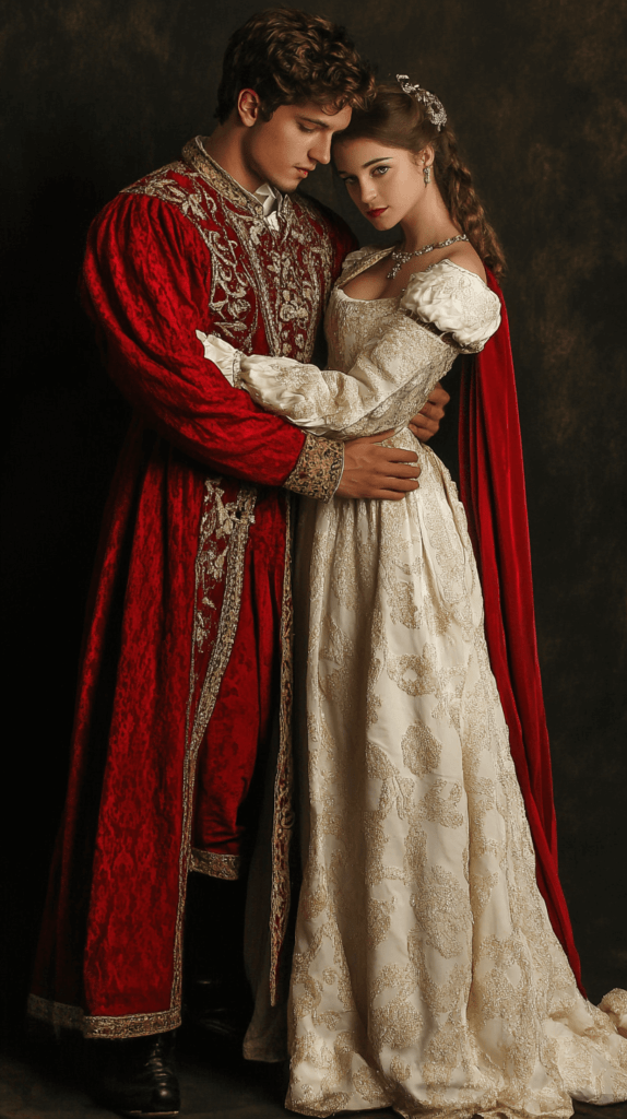 couple dressed as Romeo and Juliet