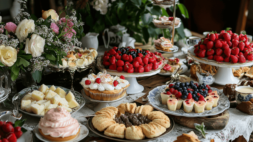 tea party food buffet