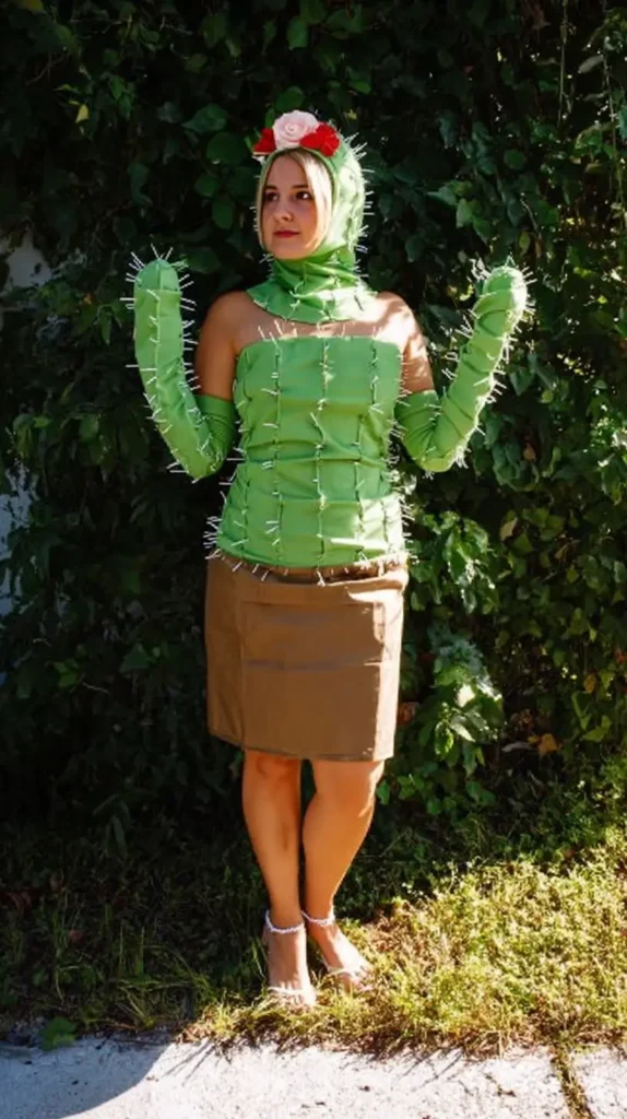 woman dressed as a cactus