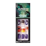 Kiss imPRESS Press on Manacure Halloween Nails - Silence, Short Length, Square Shape, 30 Fake Nails