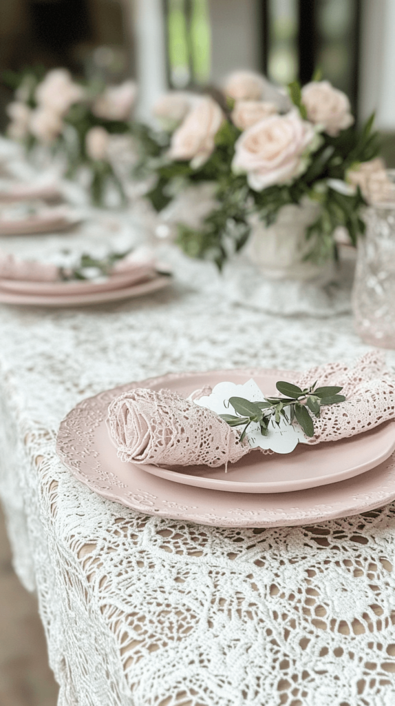 table setting pink