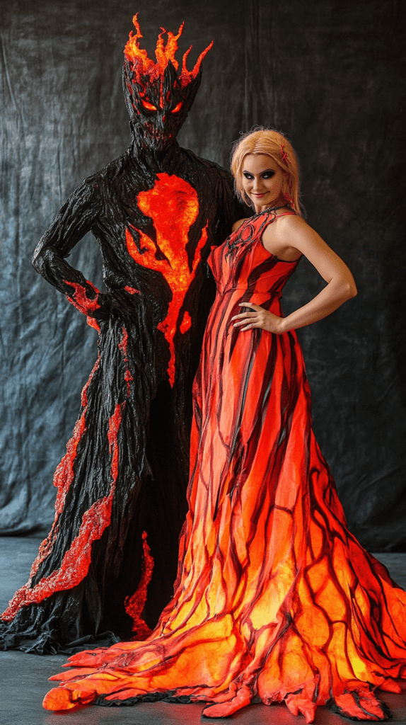 Volcano fancy dress costume new arrivals