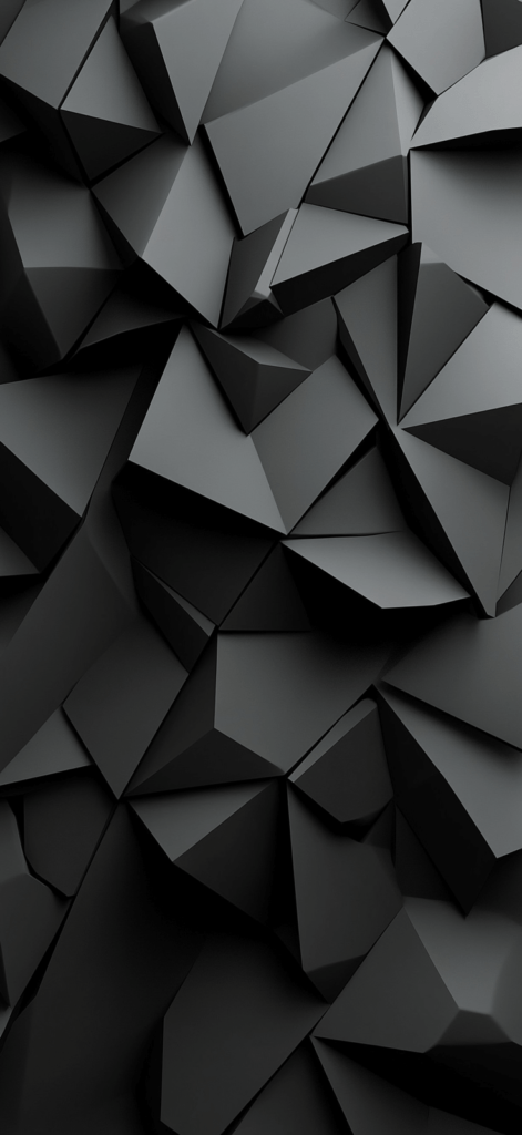 black and gray geometric shapes