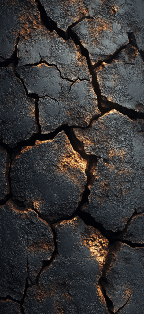 black cracked earth; dark aesthetic wallpaper