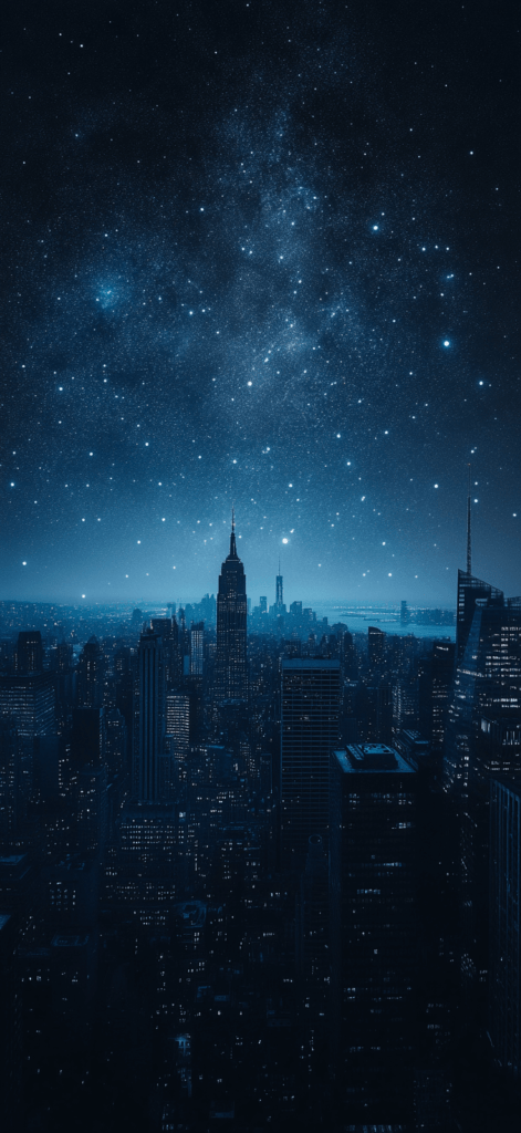 nighttime city view; dark aesthetic wallpaper