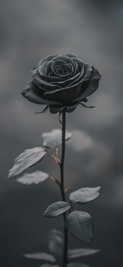 dark and gray rose