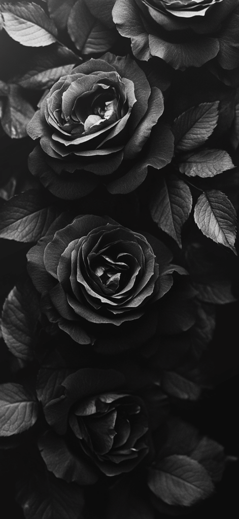 black and gray roses