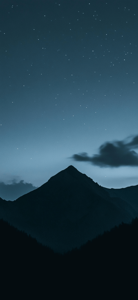 minimalist mountain silhouette; dark wallpaper aesthetic