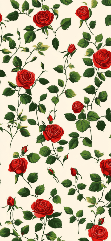 red roses with green leaves