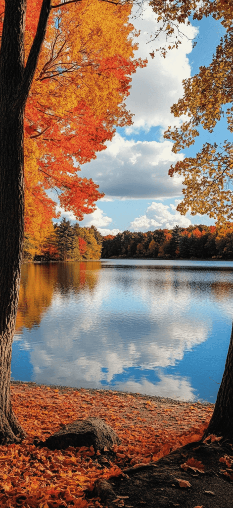 fall lake scene