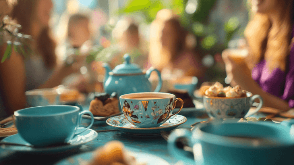 vibrant tea party for adults