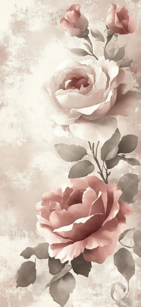 vintage inspired roses wallpaper