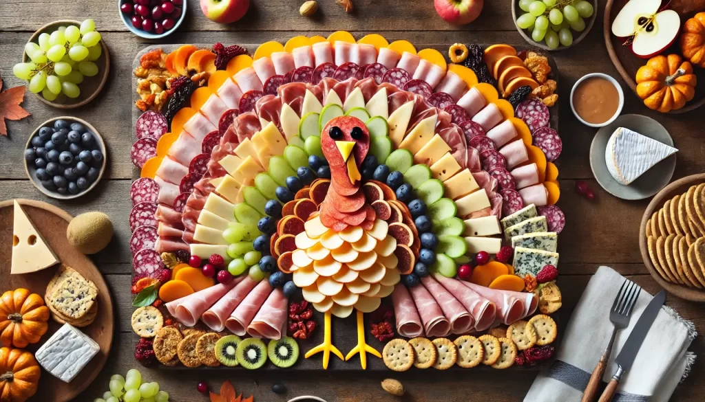 thanksgiving turkey charcuterie board