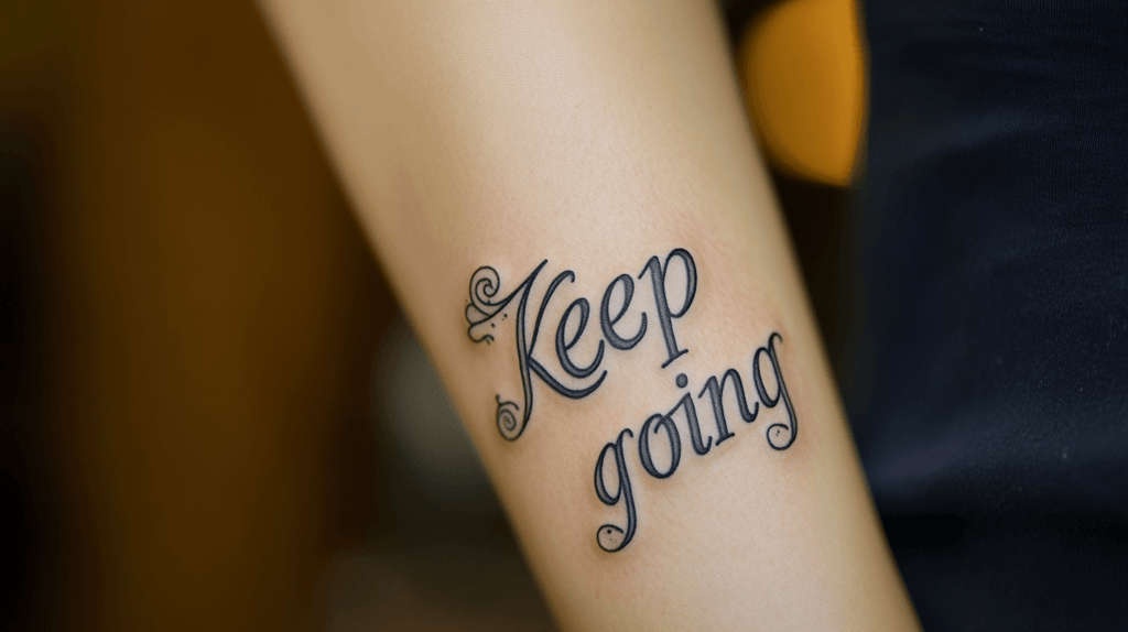 keep going tattoo