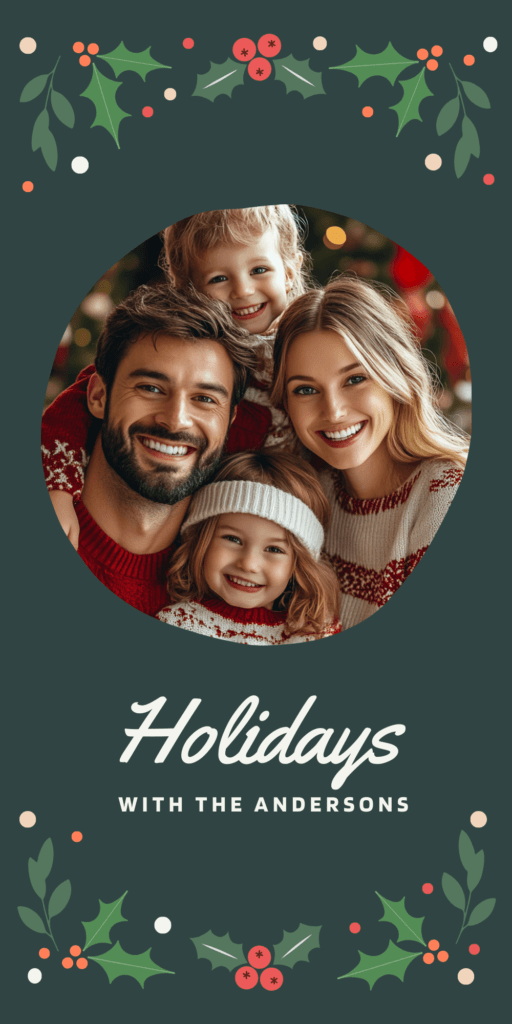 holiday portrait card