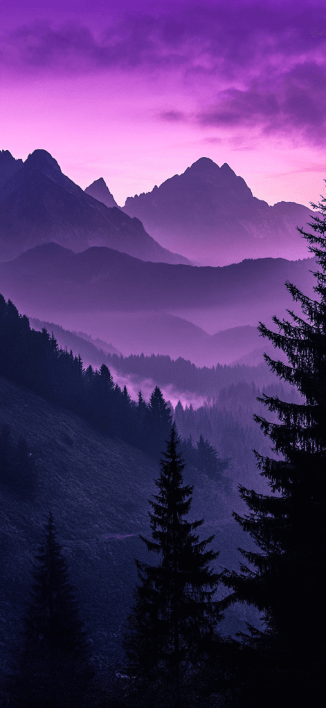 dark purple mountains