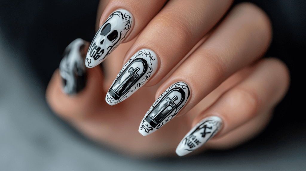 skeleton manicure