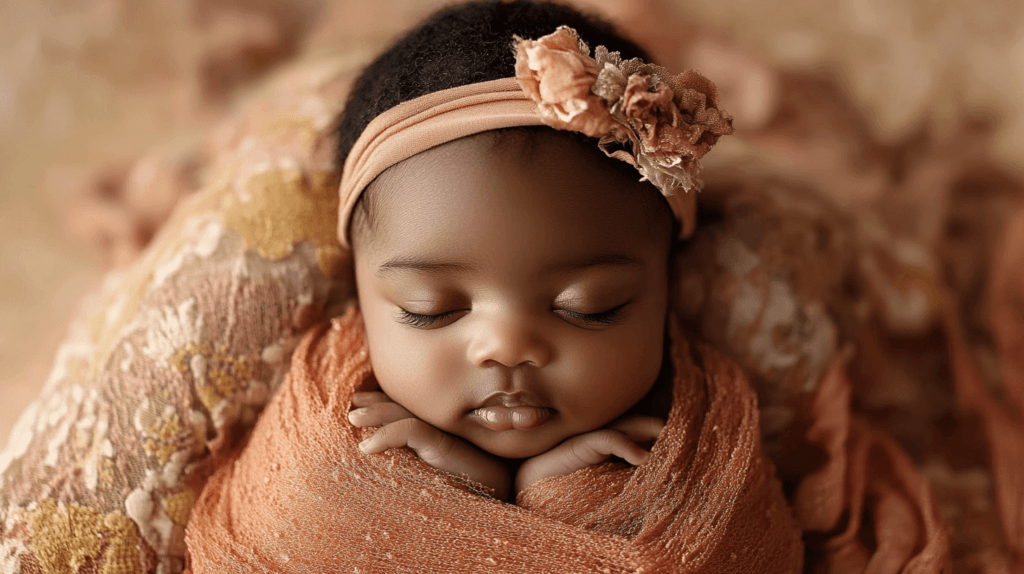 black infant baby girl